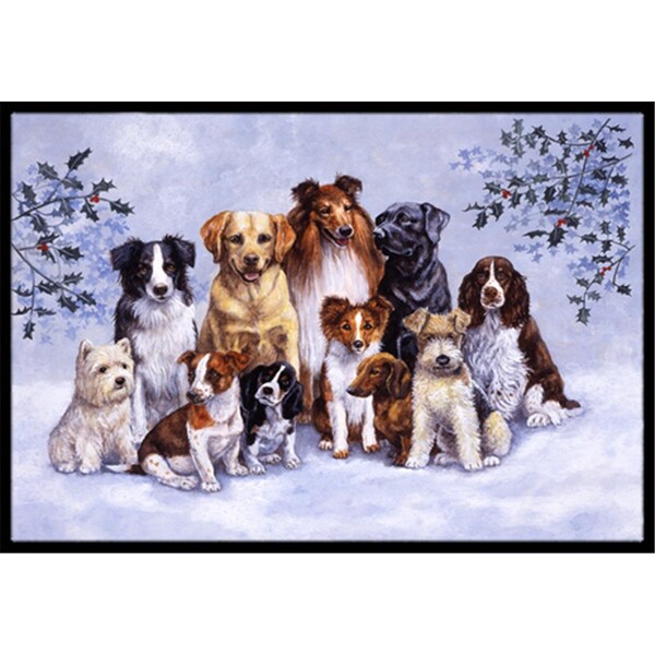 Carolines Treasures Winter Dogs Indoor or Outdoor Mat- 18 x 27 BDBA316AMAT - main